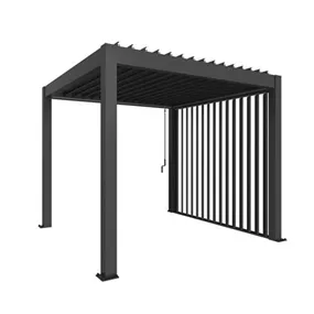 Lamellenseitenwand für Pergola 3,5m dunkelgrau