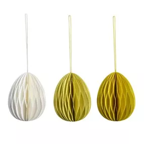 Ei zum Hängen aus Papier, Gelbtöne