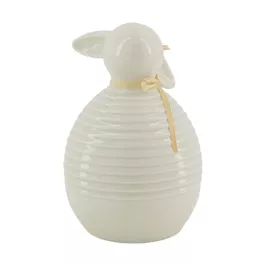 Hase aus Porzellan, rund