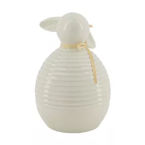 Hase aus Porzellan, rund