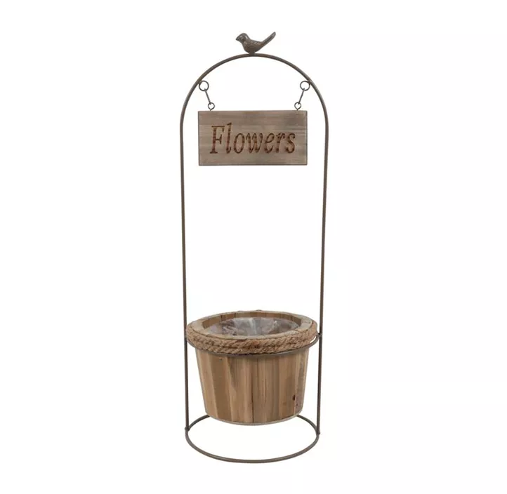 Pflanzkorb im Metallgestell Blumen