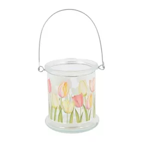 Teelichthalter Tulpe transparent