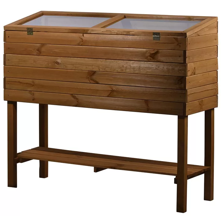 Balkon-Hochbeet mit unterer Ablage