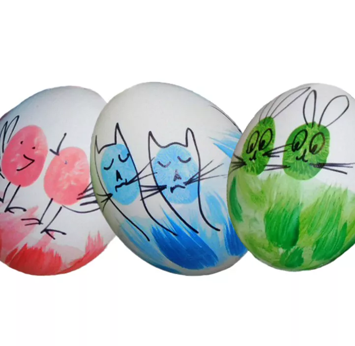 Osterei Katze,Hase,Küke