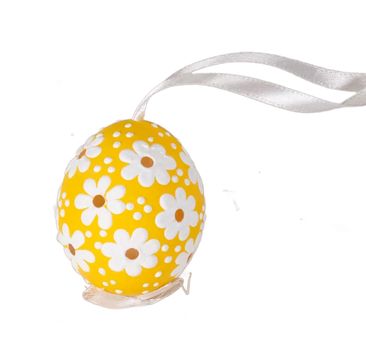 Osterei Blumen perforiert 