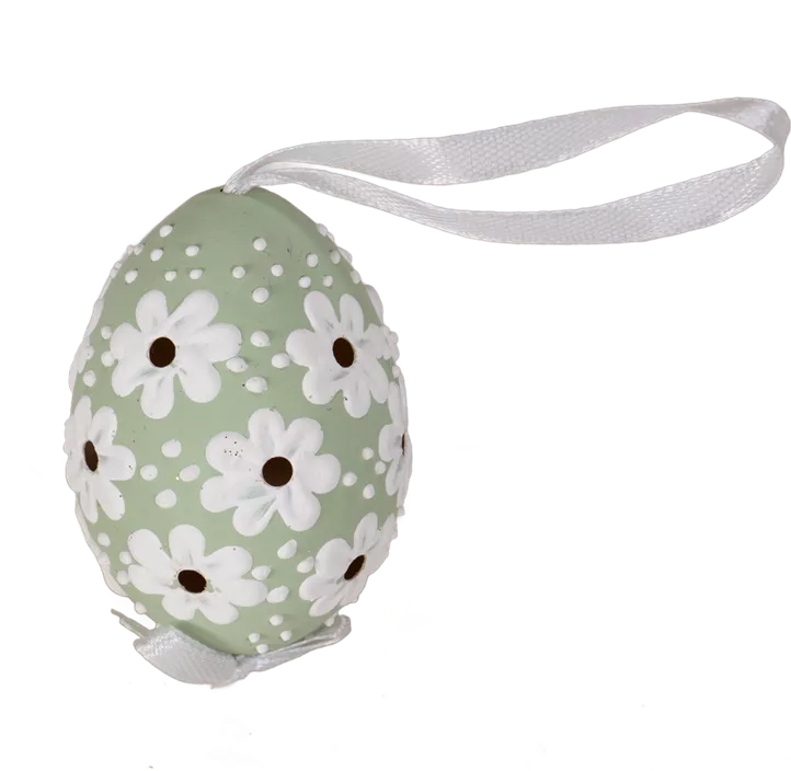 Osterei Blumen perforiert pastelle