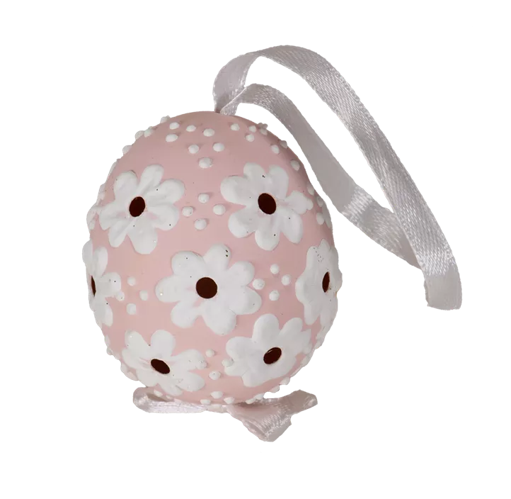 Osterei Blumen perforiert pastelle