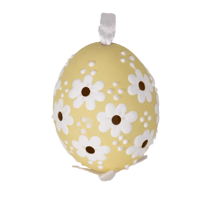 Osterei Blumen perforiert pastelle