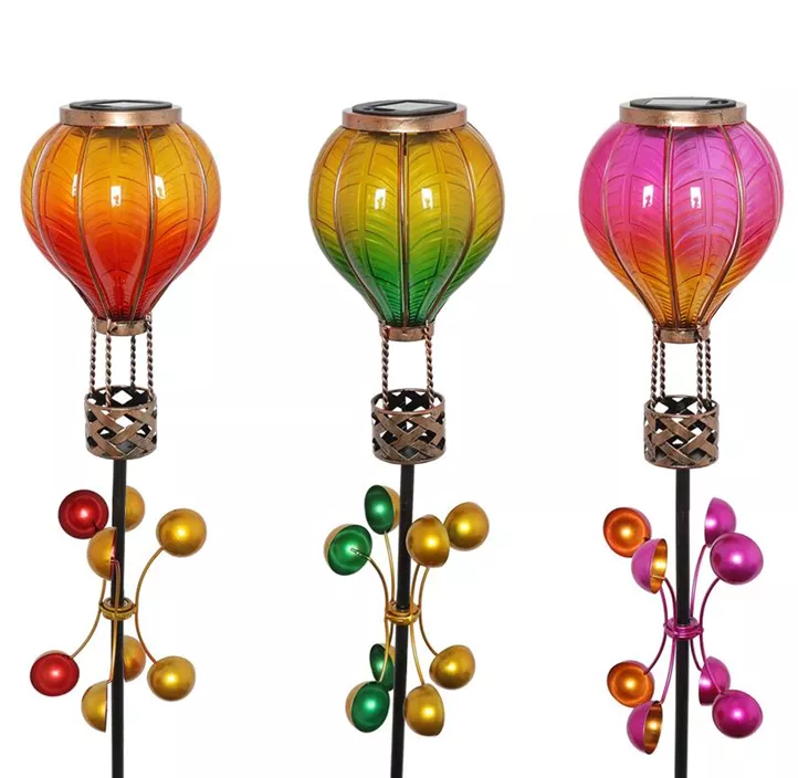 Solar Gartenstecker Heißluftballon, 20 LED