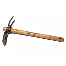 Gartenhäckchen mit rundem Auge, 2 Zinken und Eschenstiel