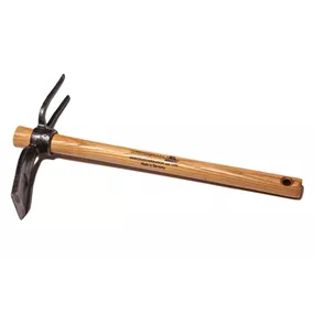 Gartenhäckchen mit rundem Auge, 2 Zinken und Eschenstiel