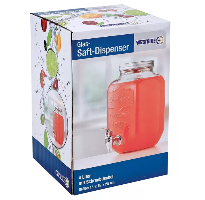 Glas-Saft-Dispenser inkl. Schraubdeckel