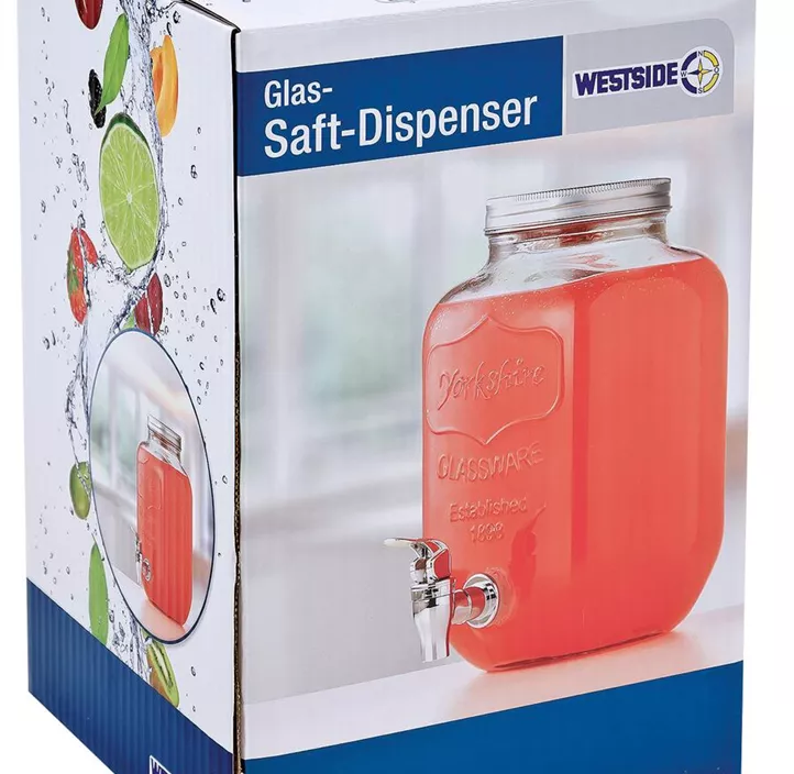 Glas-Saft-Dispenser inkl. Schraubdeckel