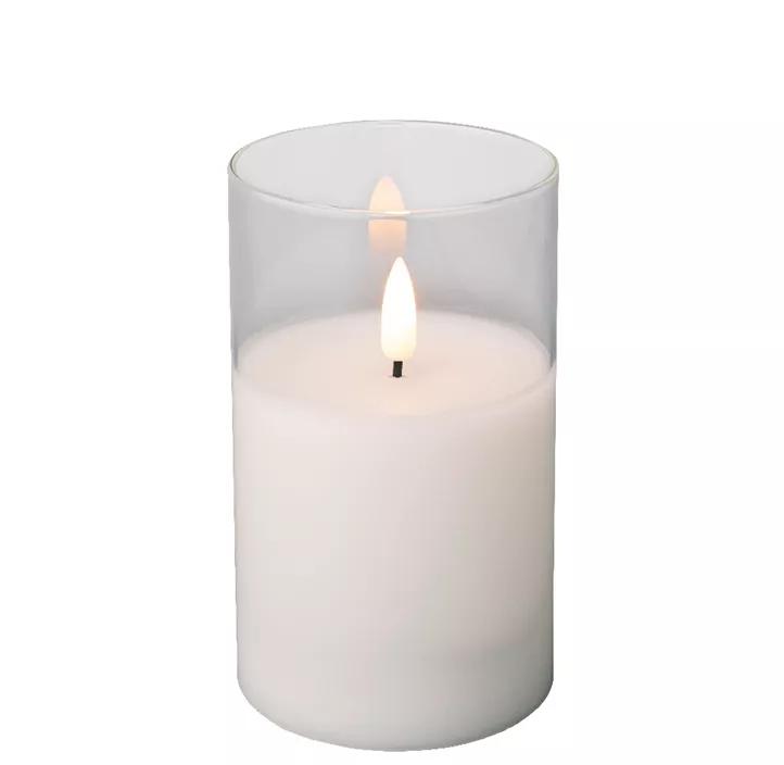 LED Kerze Wachs im Glas Indoor