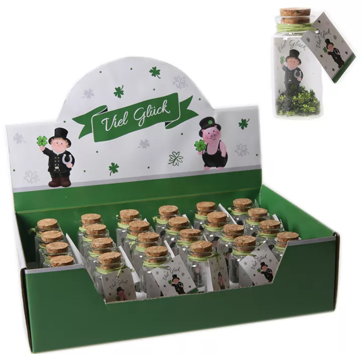 Glasröhre Viel Glück, sortiert