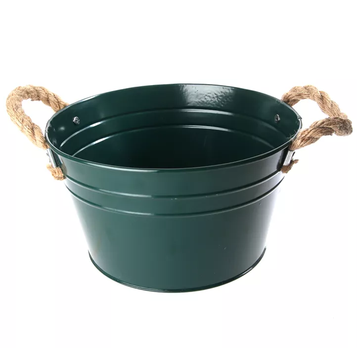 Metallschale mit Seilgriffen