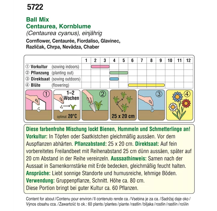 BIO Centaurea cyanus Ball Mix