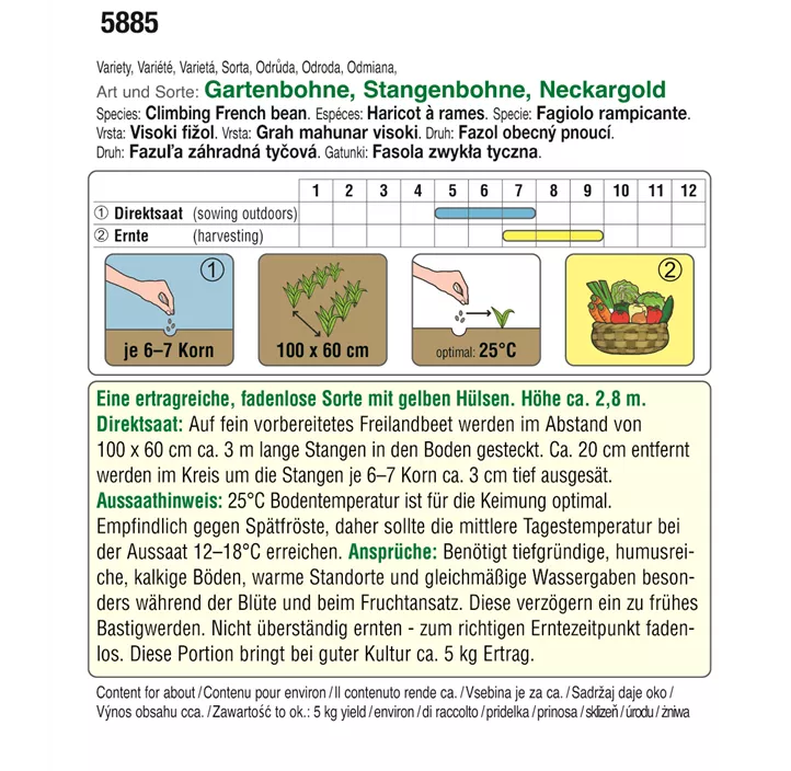 BIO Stangenbohnen Neckargold