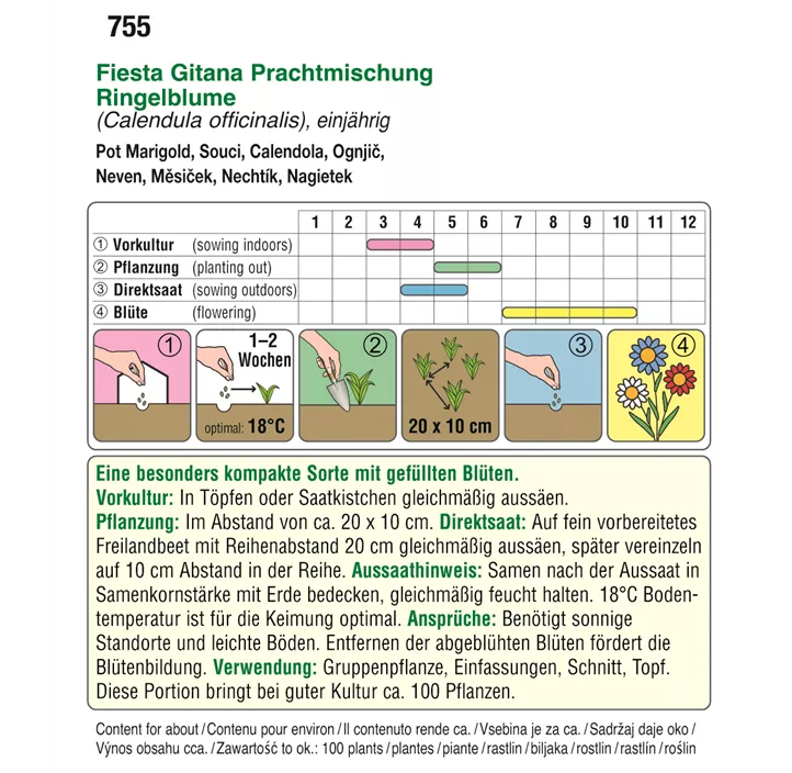 Calendula Fiesta Gitana Prachtmischung