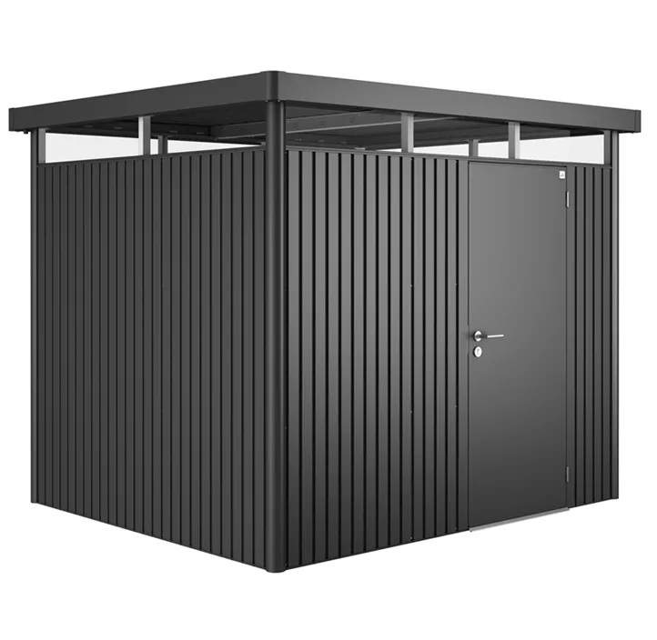 Gerätehaus HighLine H3 dunkelgrau mit Standardtür + Fenster