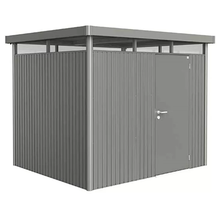 Gerätehaus HighLine H3 quarzgrau mit Standardtür + Fenster