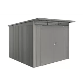 Gerätehaus AvantGarde A7 quarzgrau mit Doppeltür + Fenster