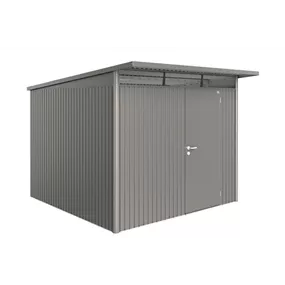 Gerätehaus AvantGarde A7 quarzgrau mit Standardtür + Fenster