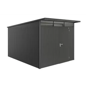 Gerätehaus AvantGarde A8 dunkelgrau mit Standardtür + Fenster