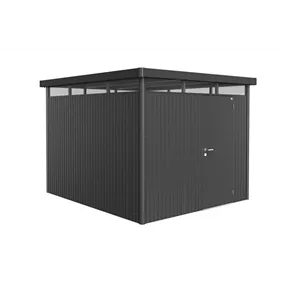 Gerätehaus HighLine H5 dunkelgrau mit Standardtür + Fenster