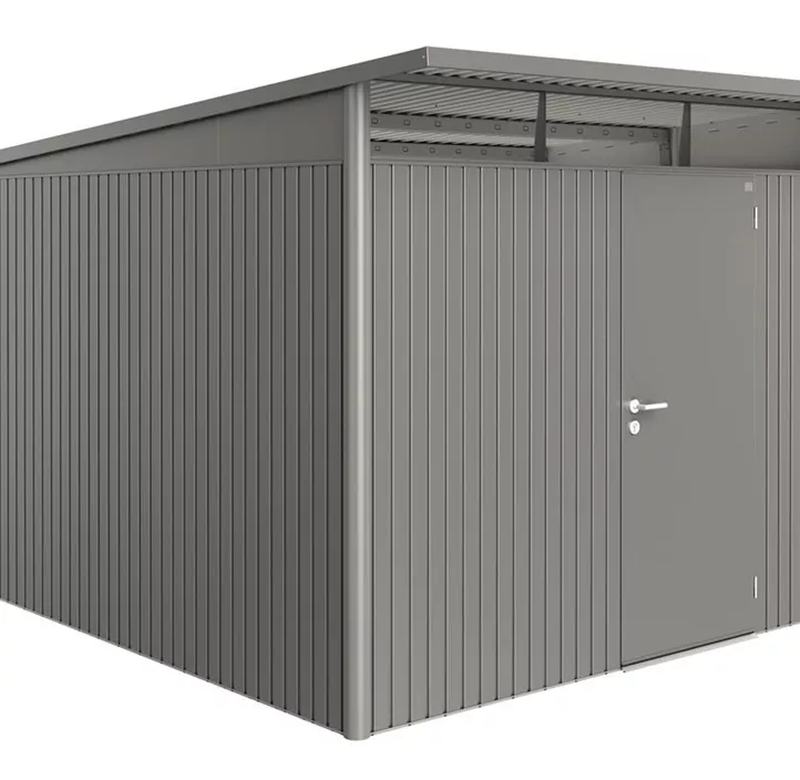 Gerätehaus AvantGarde A8 quarzgrau mit Standardtür + Fenster