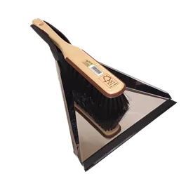 Kehrset mit Dreieckschaufel Edelstahl und Handfeger