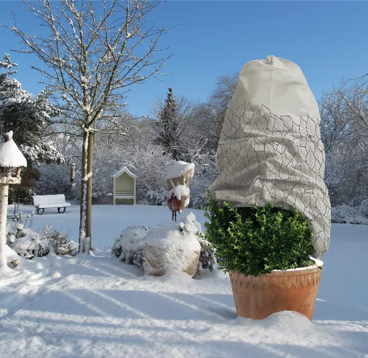 Winter Mega Vlieshaube Blätter