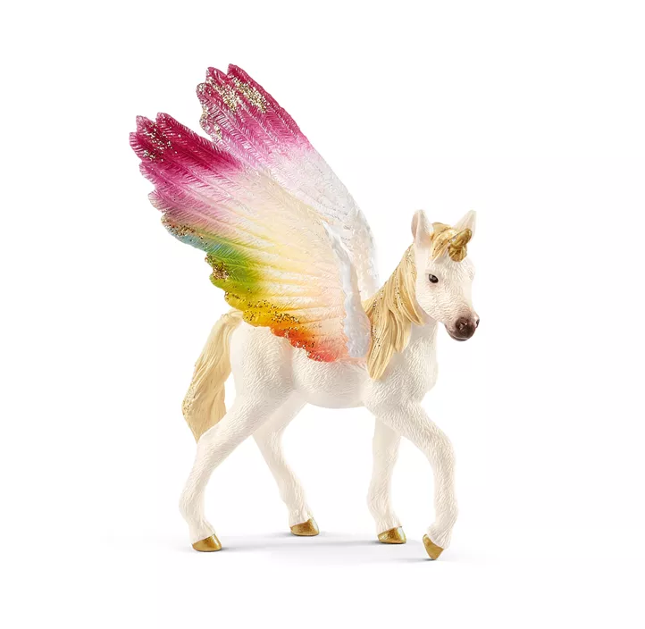 Geflügeltes Regenbogeneinhorn Fohlen
