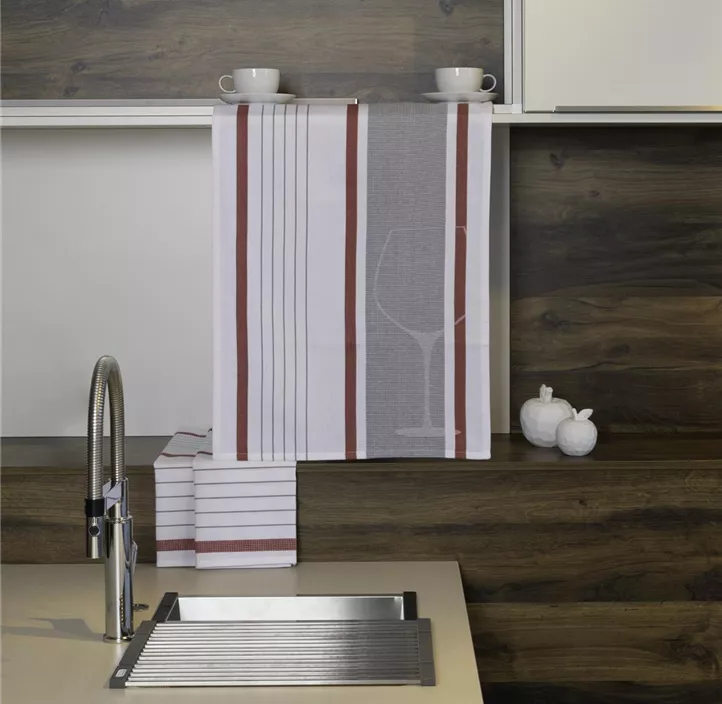 3er Pack Waffel-Piqué Geschirrtücher