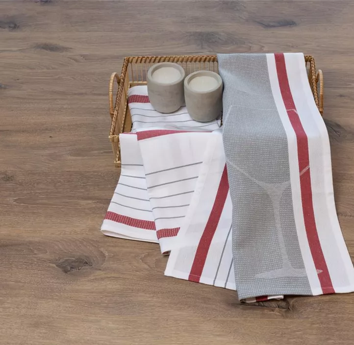 3er Pack Waffel-Piqué Geschirrtücher