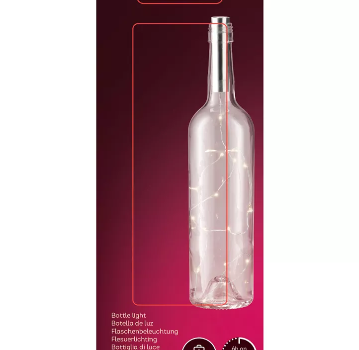 LED Micro Flaschenbeleuchtung/ mit Timer