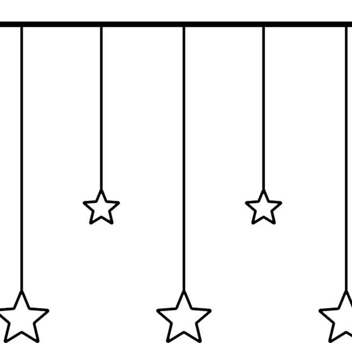 LED Lichtervorhang mit Sternen, 84 LEDs