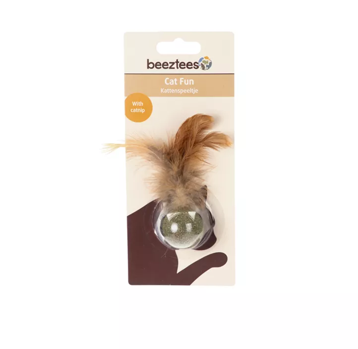 Spielzeug Ball Catnip mit Federn