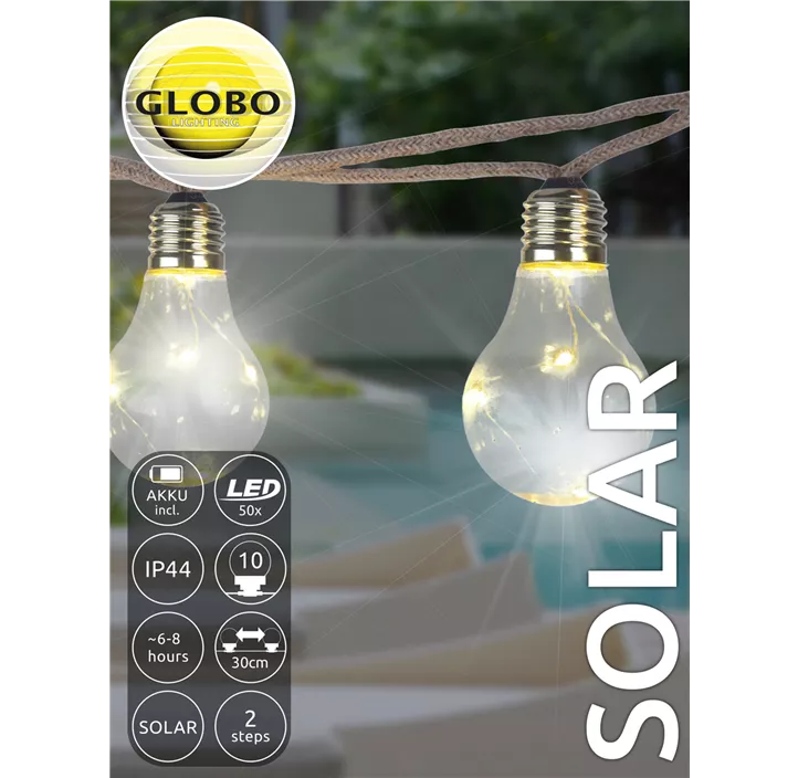 Solar Lichterkette amber