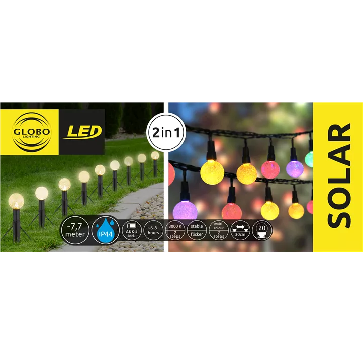 Solar Lichterkette mit RGB Farbwechlser