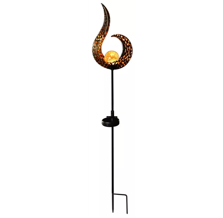 Solar- Bronzeleuchte mit Leuchtkugel auf Stab