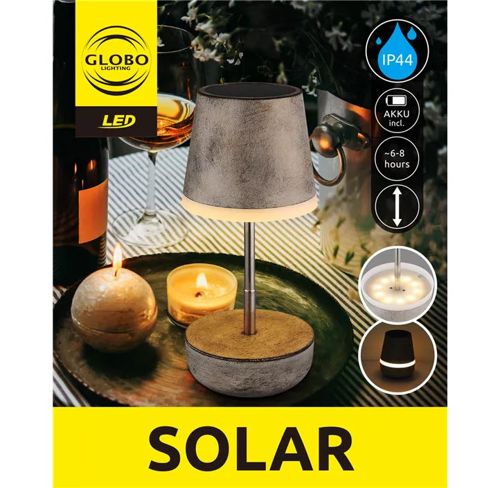 Solar Tischleuchte höhenverstellbar