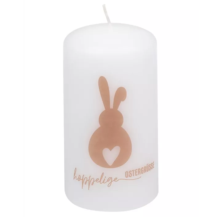 Stumpenkerze hoppelige Ostern