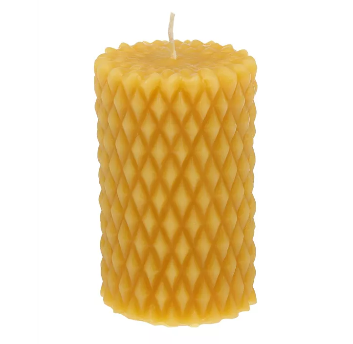 Stumpenkerze Mandala 100% Bienenwachs