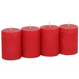 Stumpenkerzen Raureif 4er Riegel