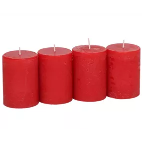 Stumpenkerzen Raureif 4er Riegel