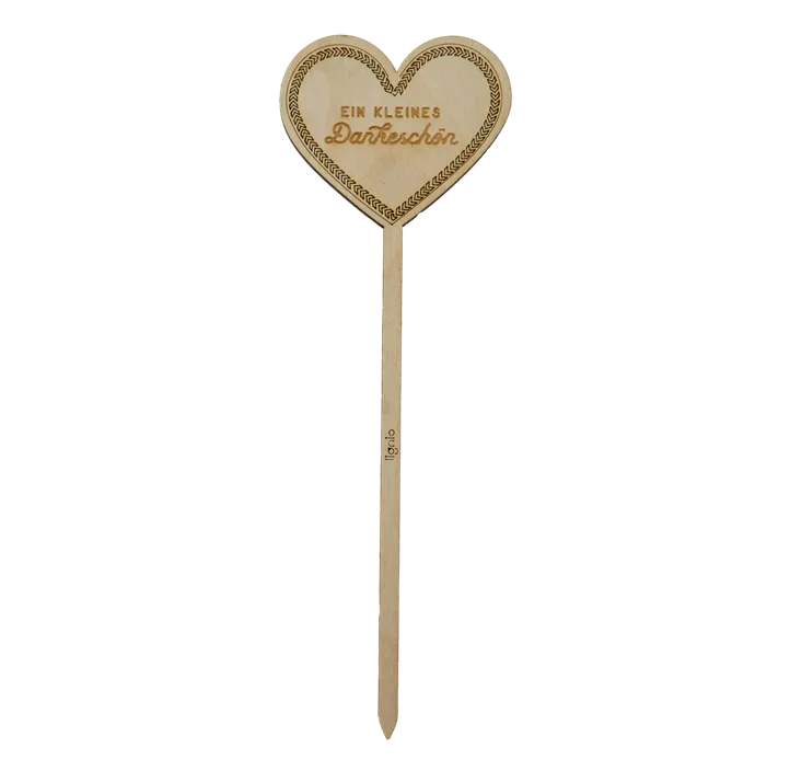 Herzstecker Holz mit Spruch