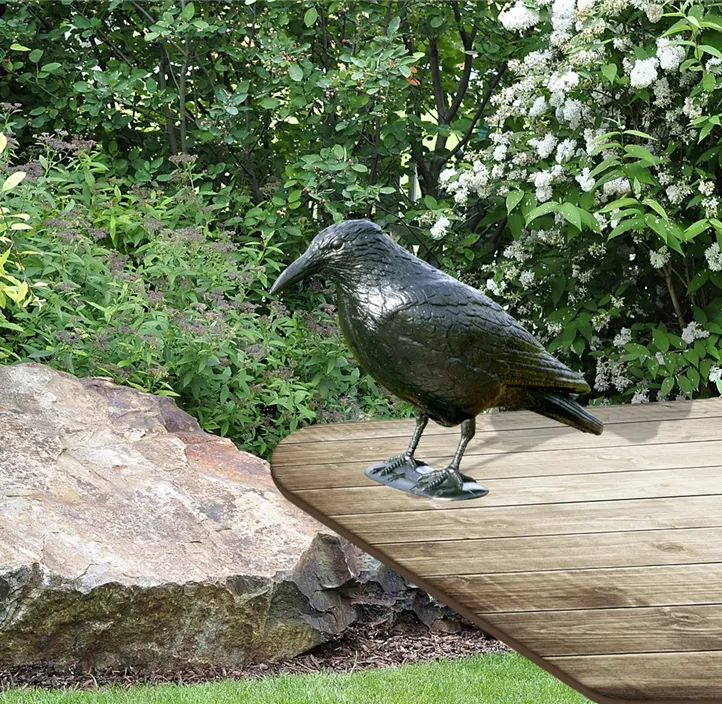 Gartenfigur Rabe