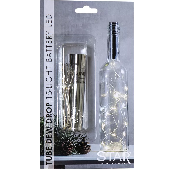 LED-Draht-Flaschenbeleuchtung, 15 LEDs