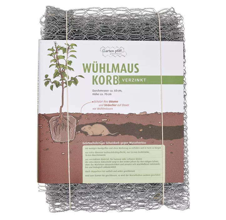 Wühlmauskorb aus Drahtgeflecht